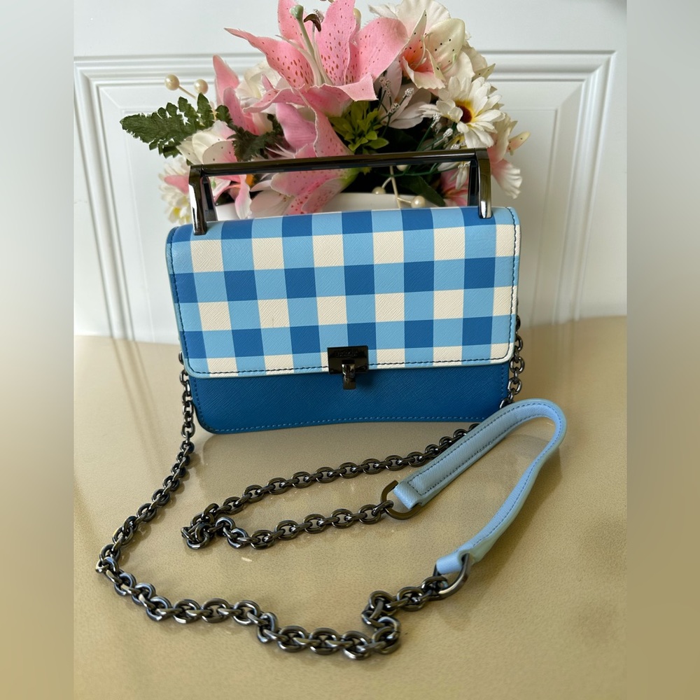 Beautiful Blue/White Botkier Lennox crossbody/clutch bag